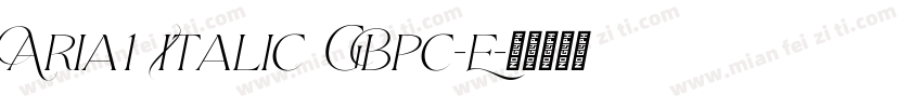 Aria1 Italic GBpc-E字体转换